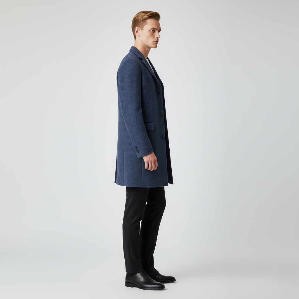 Men's Textured Overcoat