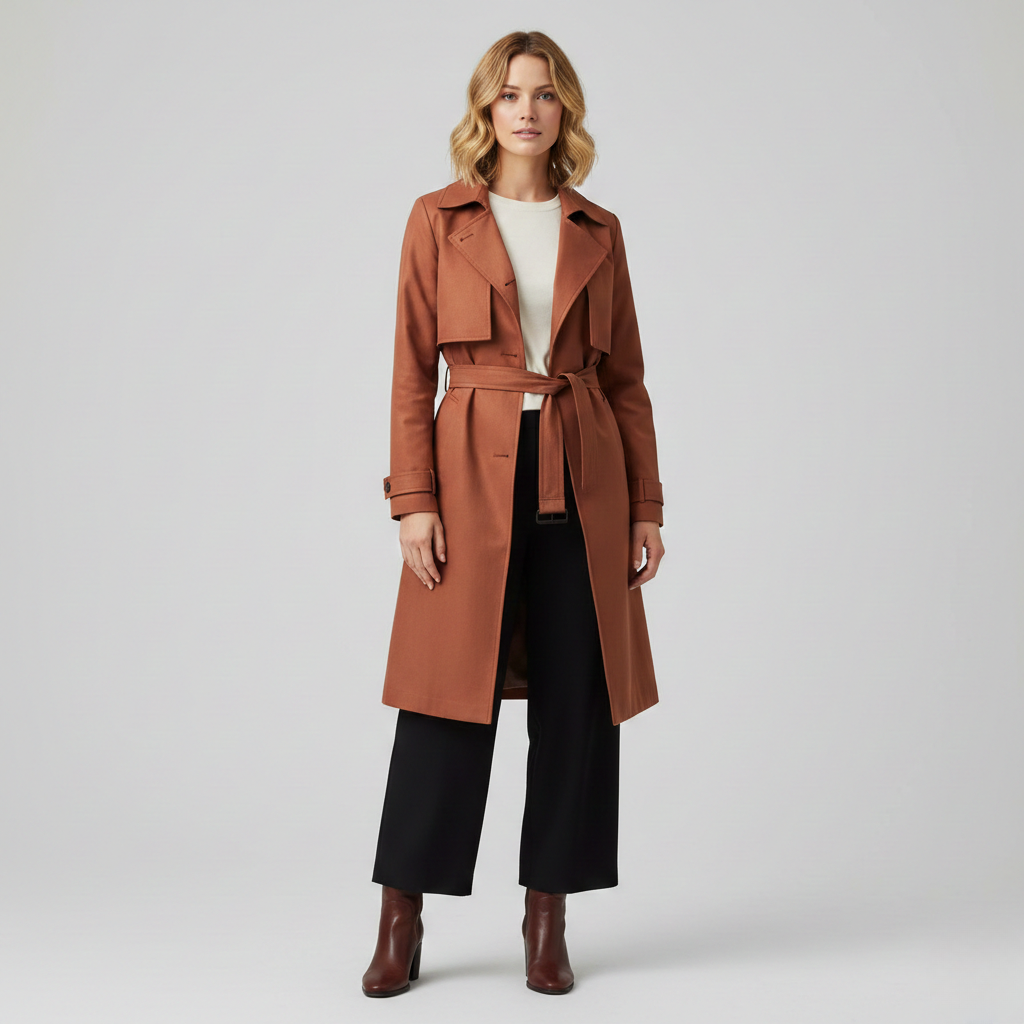 Women's Belted Trench Coat