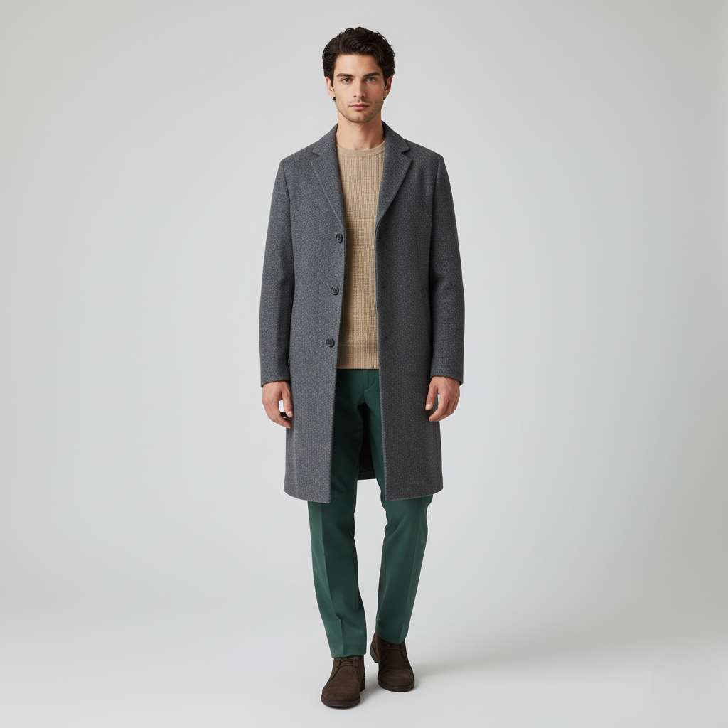 Men's Longline Overcoat