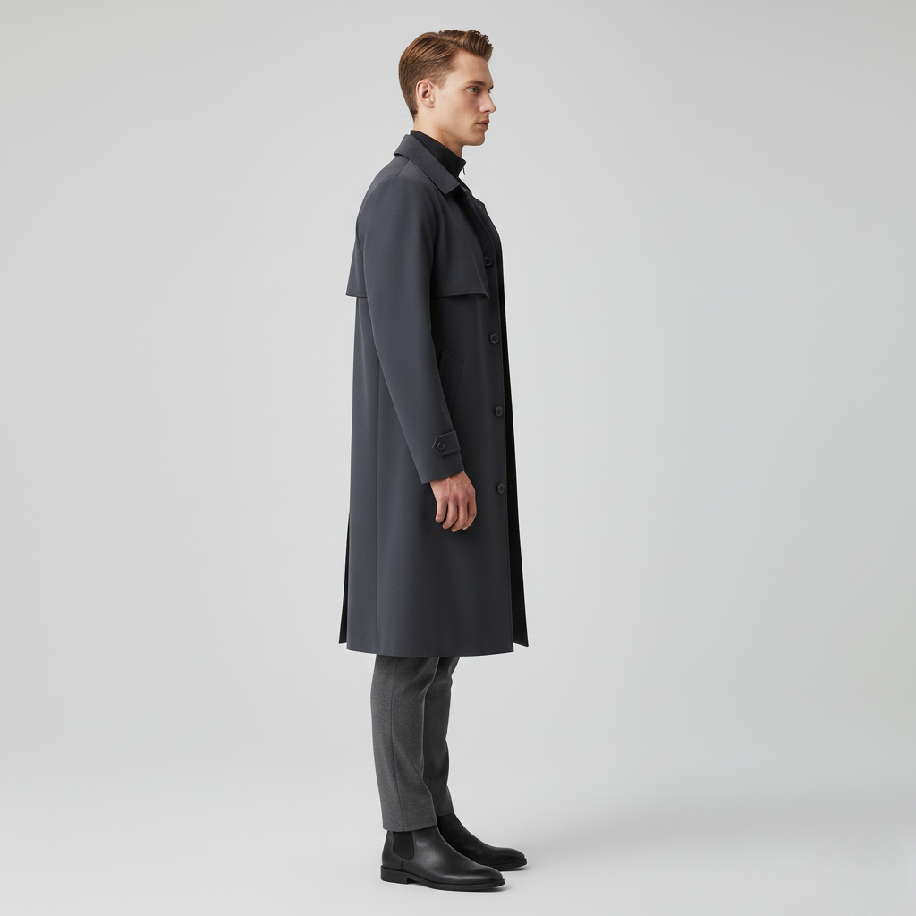 Men's Long Trench Coat