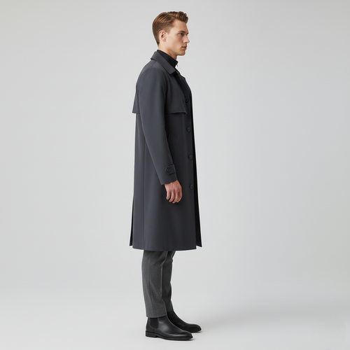 Men's Long Trench Coat