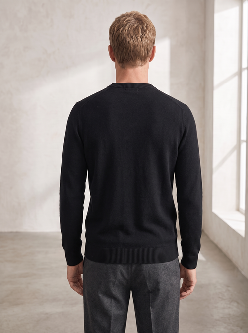 Men's Classic Crew Ribbed Neck Sweater